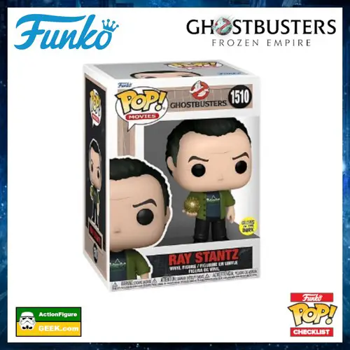 1510 Ray Stantz with Golden Orb Glow-In-the-Dark (GITD) Funko Pop! Ghostbusters - Frozen Empire Funko Pops - Checklist and Buyers Guide