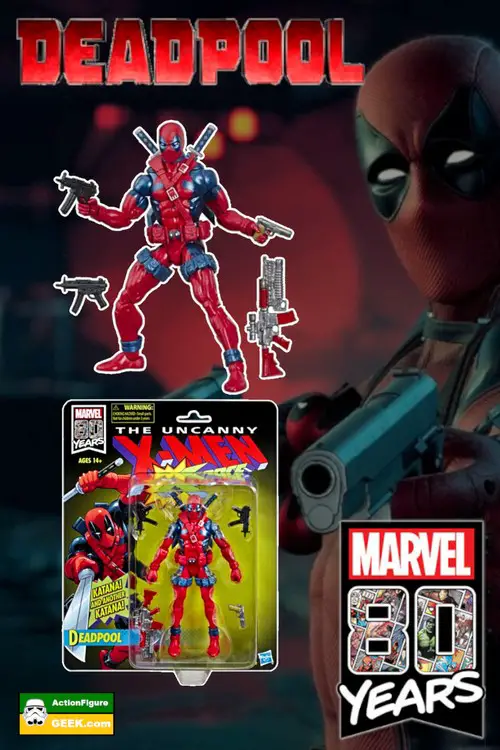 NEW X-Men X-Force Retro Marvel Legends Deadpool Action Figure