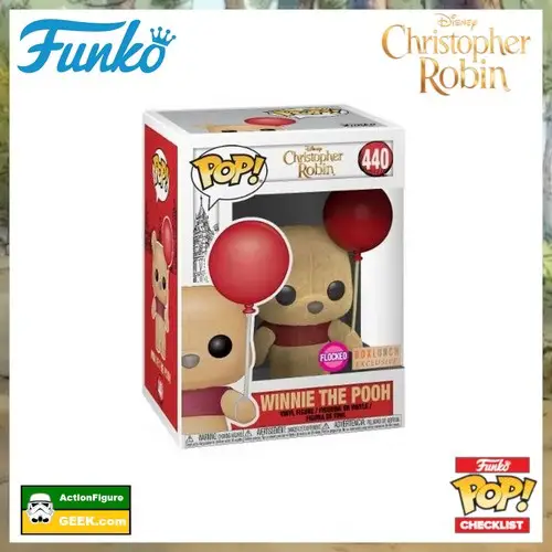 440 Winnie the Pooh Flocked with Red Balloon - BoxLunch Exclusive