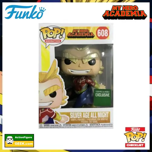 608 Silver Age All Might Metallic - Barnes & Noble Exclusive and Funko Special Edition