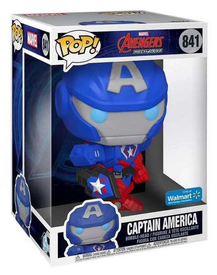 Product image - Mech Strike Captain America 10" 841 - Walmart Exclusive