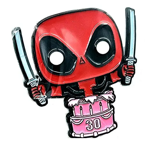 Product image - Funko Deadpool Happy Birthday 30 Cake Marvel Collector Corps Pin