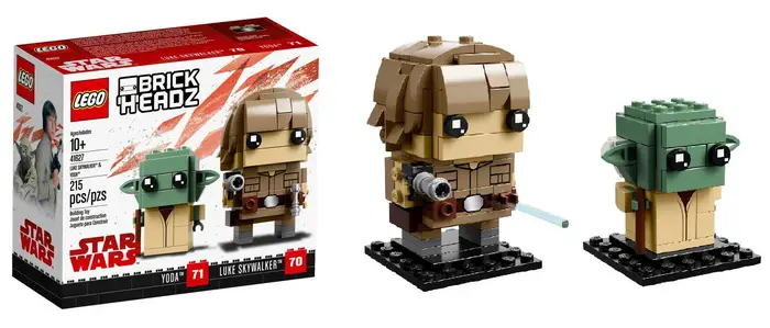 Product Image - LEGO Star Wars - BrickHeadz - Luke Skywalker and Yoda 41627 2-pack (215 pcs)