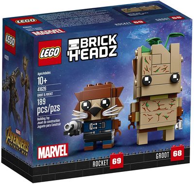 Product image - LEGO BrickHeadz Groot and Rocket 41626 Avengers: Infinity War - Multicolor (189 pcs)