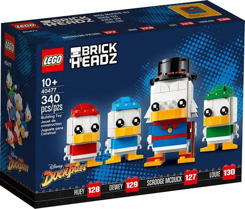 Product image - LEGO Disney BrickHeadz - Scrooge McDuck, Huey, Dewey, and Louie 40477