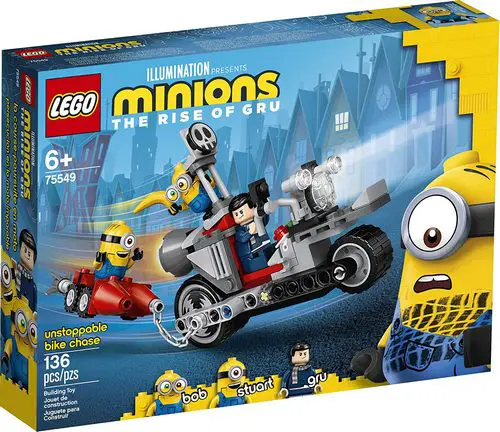 Product image - LEGO Minions Unstoppable Bike Chase 75549 (136 Pieces)