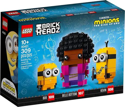 Product image - Belle Bottom, Kevin, and Bob - LEGO BricksHeadz Minions 40421 - The Rise of Gru (309 Pieces)
