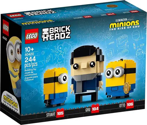Product image - LEGO BrickHeadz Minions 40420 - The Rise of Gru, Stuart, and Otto (244 Pieces)