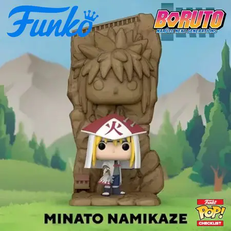 Minato Namikaze Funko Pop (fourth Hokage) with Hokage Rock