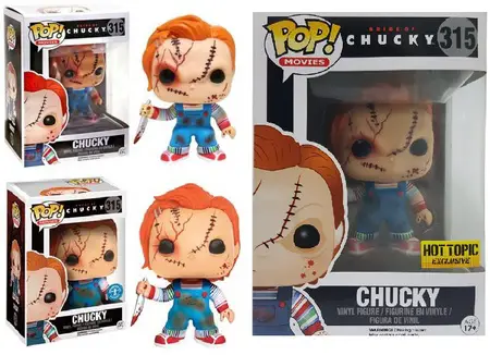 Product image - Chucky 315 and Hot Topic and Underground Toys Exclusives Funko Pop Chucky Figures Checklist