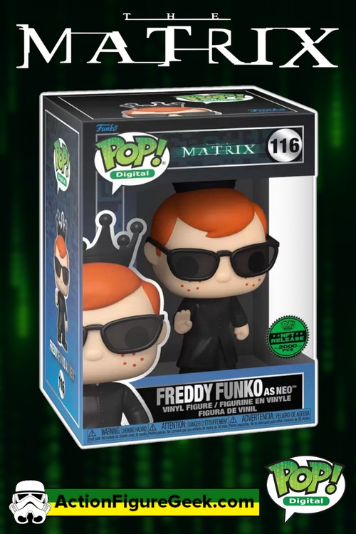 116 The Matrix -  Freddy Funko as Neo NFT Digital Funko Pop! (2000 PCS)