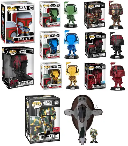 Product images - 297 Boba Fett Exclusives x10