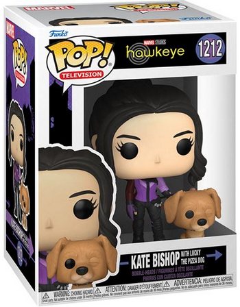 Product image Kate Bishop 1212 with Lucky the Pizza Dog Hawkeye Funko Pop