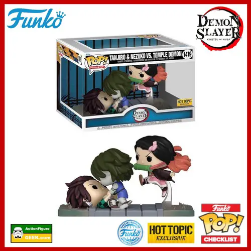 1419 Tanjiro and Nexus vs. Temple Demon - Hot Topic Exclusive and Funko Special Edition