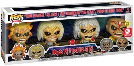 Product image - Iron Maiden Eddie 4-Pack GITD  - Alliance Entertainment Exclusive and Special Edition