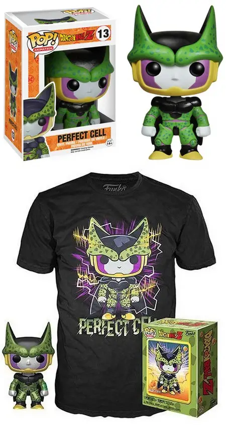 Product image - 13 Perfect Cell and Perfect Cell Metallic - GameStop T-Shirt Bundle Exclusive