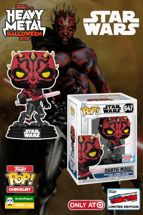 647 Star Wars: Darth Maul Cybernetic Legs Funko Pop! Heavy Metal Halloween NYCC Exclusive and Target Exclusive