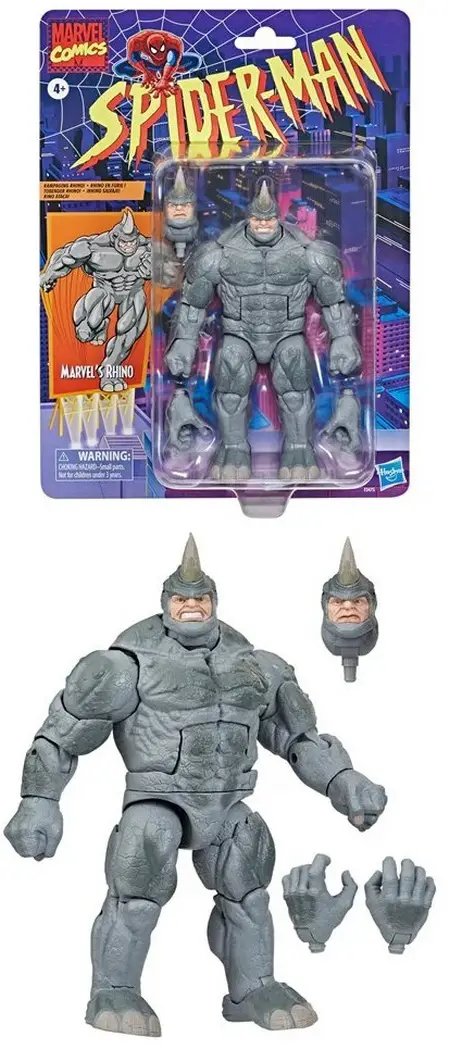 Product images - Spider-Man Retro Marvel Legends Rhino 6-Inch Action Figure