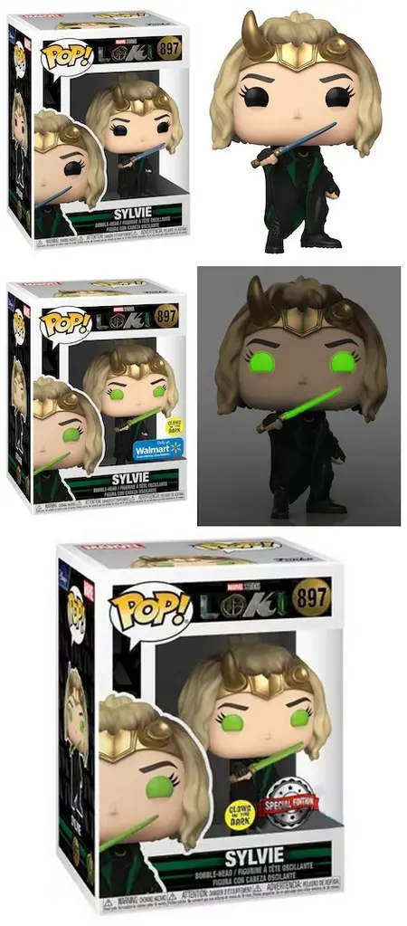 Product image 897 Sylvie and Sylvie GITD - Walmart Exclusive and Special Edition Loki Funko Pop Tv Figures
