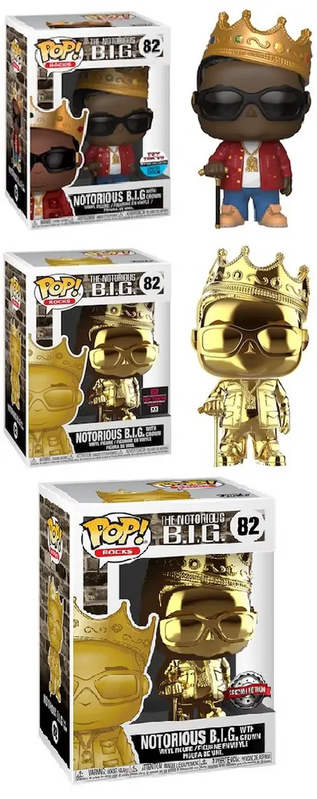 Product image 82 Notorious B.I.G. - 2018 NYCC Exclusive and Notorious B.I.G. Gold Chrome - Toy Tokyo Exclusive and Gold Chrome Special Edition