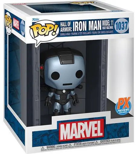 Product image 1037 Marvel Iron Man Hall of Armor Iron Man Model 11 War Machine Deluxe Funko Pop Figure - PX Previews Exclusive