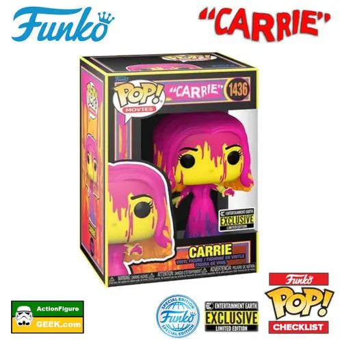 1436 Carrie Black Light Funko Pop! Entertainment Earth Exclusive and Special Edition