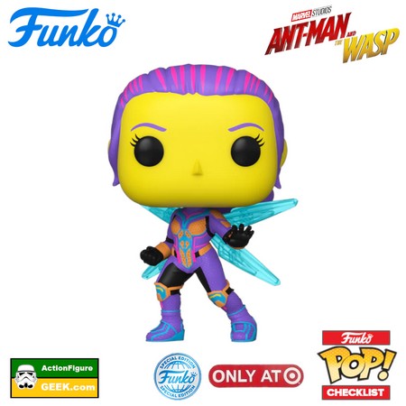 341 Wasp Black Light Funko Pop - Ant-Man and the Wasp - Target Exclusive and Special Edition
