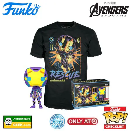 480 Rescue Black Light Funko Pop and Tee - Avengers Endgame Target Exclusive and Special Edition