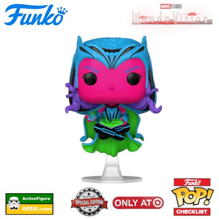 986 Wandavision - Scarlet Witch Black Light Funko Pop! - Target Exclusive and Special Edition
