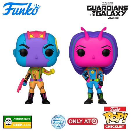 Nebula and Mantis Black Light Funko Pop! Target Exclusive and Special Edition