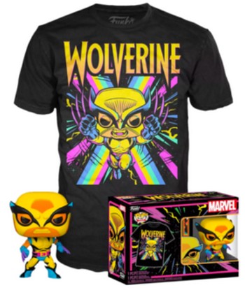 Funko Pop Product image 802 Wolverine Black Light – Target Exclusive T-Shirt Bundle Marvel Funko Pop