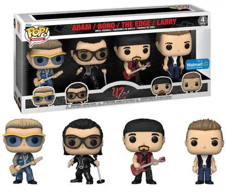 Product image U2 - Achtung Baby - Bono, Edge, Adam and Larry Walmart Exclusive 4-pack Funko Pop