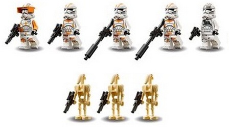 Included LEGO Mini Figures for the LEGO Star Wars AT-TE Walker