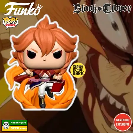 pRODUCT IMAGE Black Clover – Mereoleona With Flame Fists GITD Funko Pop GameStop and Crunchyroll Exclusive
