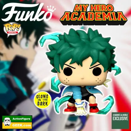 Product image New Deku in Air Force gloves My Hero Academia Glow in the Dark Barnes and Noble Exclusive Funko Pop