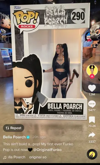 life-size Bella Poarch Funko Pop