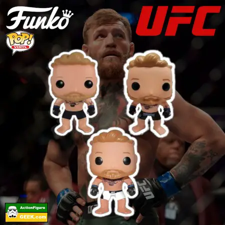 Funko Pop Product image 01 Conor McGregor black trunks - black trunks Dethrone logo - white trunks UFC Exclusive
