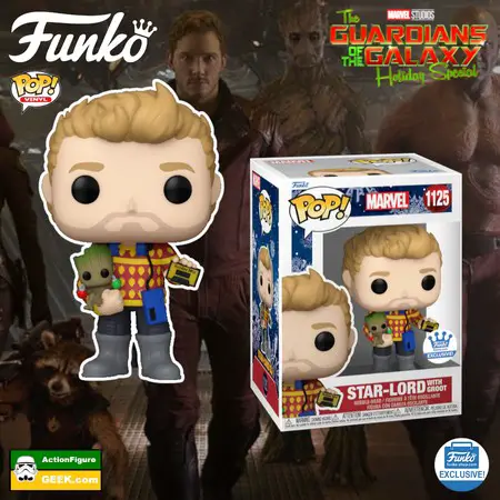 Funko Shop Product - 1125 Funko Pop Star-Lord With Groot Funko Shop Exclusive (Festival of Fun 2022) vinyl figure