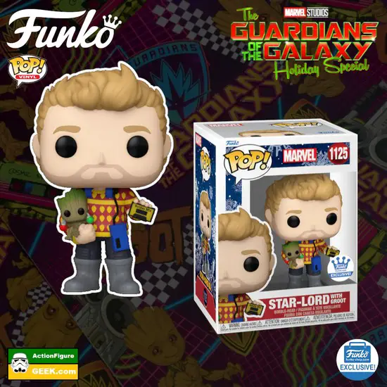 1125 Funko Pop Star-Lord With Groot Funko Shop Exclusive (Festival of Fun 2022) vinyl figure