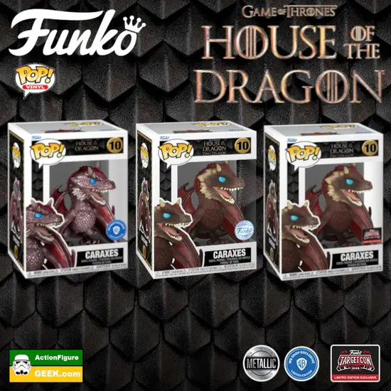 Funko product image -10 House of the Dragon – Caraxes Funko Pop (Common and Metallic) Target and WB Shop Exclusives and Funko Special Edition