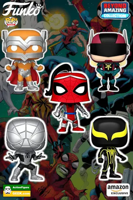 Product image for Pinterest Funko Pop Spider-Man 5-pack Amazon Exclusive