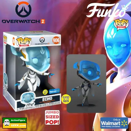 Product image NEW Overwatch 2 - Echo 10-inch Jumbo Funko Pop Glow in the Dark (GITD) Walmart Exclusive
