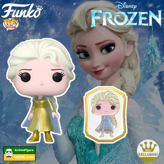princess elsa in gold with pin