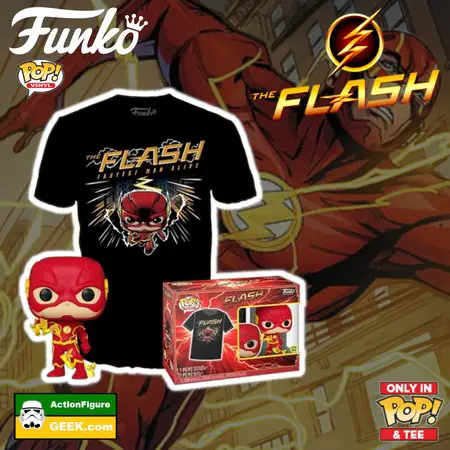 Product image Funko Pop The Flash GITD Figure and T-Shirt 2-Pack
