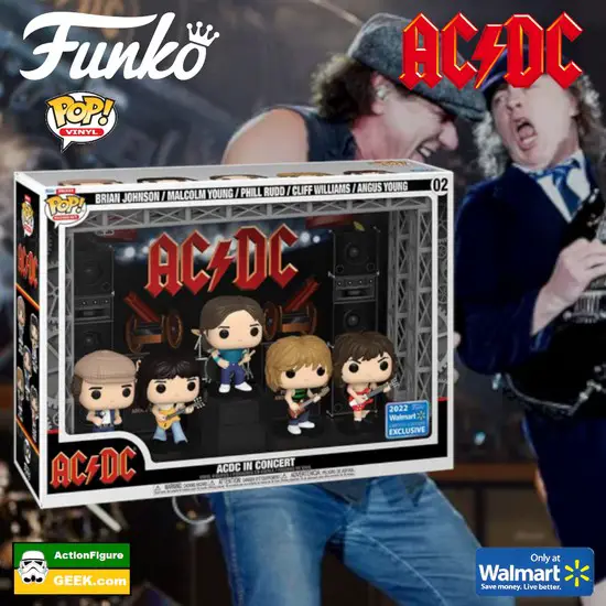 Funko Pop Concert Moment: AC/DC In Concert Funko Pop Deluxe Vinyl Figures – Walmart Exclusive