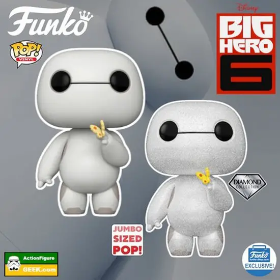 Big-Hero-6-Baymax-With-Butterfly-6-inch-with-Diamond-Glitter-Chase-Funko-Pop-Funko-Shop-Exclusive