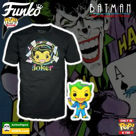 Product image Funko Pop Batman Joker Blacklight Pop Vinyl Figure with T-Shirt 2-Pack