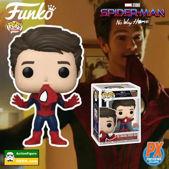No Way Home - Amazing Spider-Man (Andrew Garfield) Funko Pop with Mask in Mouth PX Exclusive