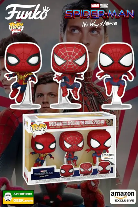 Product image Shop for the Spider-Man: No Way Home: Spider-Man Leaping 3-pack Funko Pop