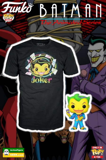 Product image Shop for the Funko Pop Batman Joker  Vinyl Figure and Adult Pop! T-Shirt 2-Pack